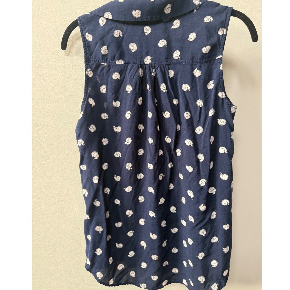 Anthropologie 7 of‎ 52 Conversations Top Snail Sleeveless Blouse Womens Size XS - Picture 3 of 7
